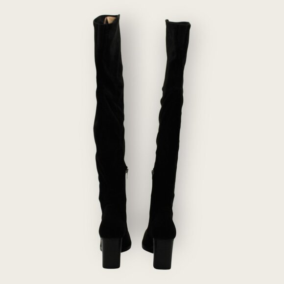 Marc Fisher Womens Black Pointy Toe Block Heel Zip-up Dress Boots - Picture 7 of 7